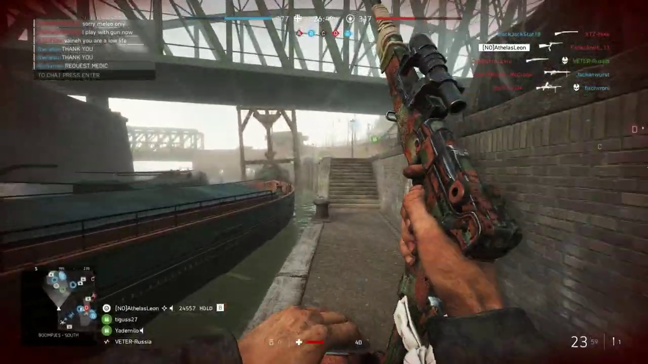 No Commentary Battlefield V: P08 Luger Carbine in Action (28-9 K/D)