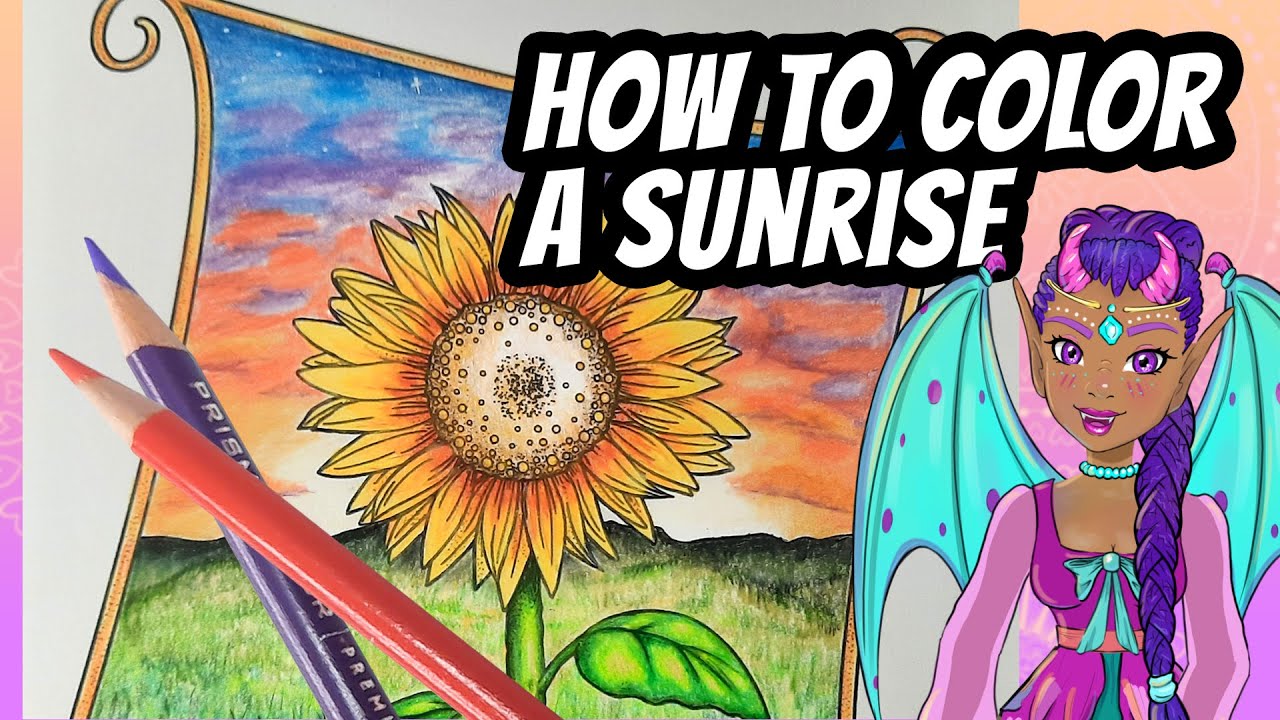 How to Color a Sunrise Background - Printable Coloring Pages by My Mind's  Eye Art