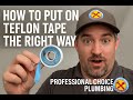 How to apply Teflon tape to threads correctly
