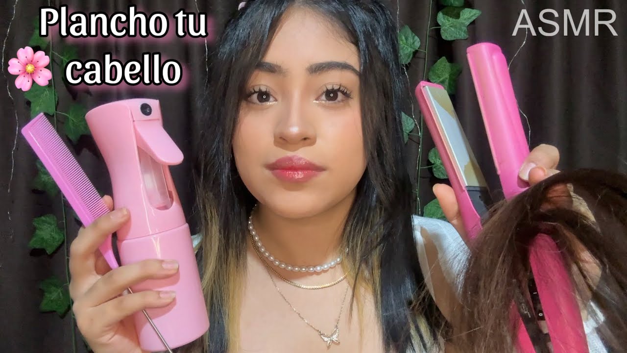 ASMR Tu amiga amable plancha tu cabello 🎀✨