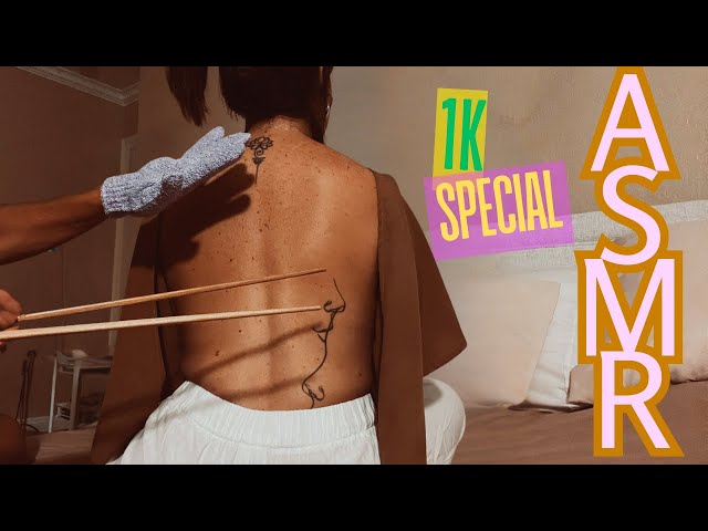 Little Sounds ASMR | Back Scratching and Tracing with my Sister👭 1K Special 🎆