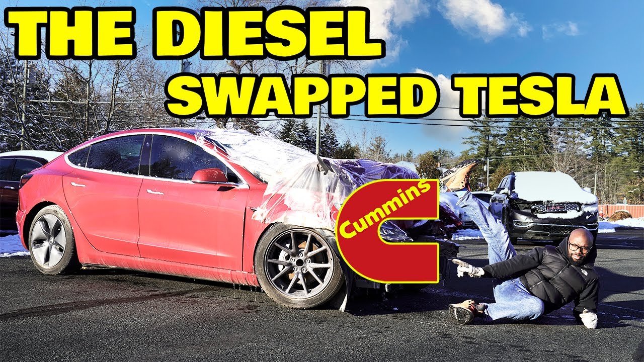 effectief afdeling slachtoffers Building the worlds first Cummins Diesel Swapped Tesla - YouTube