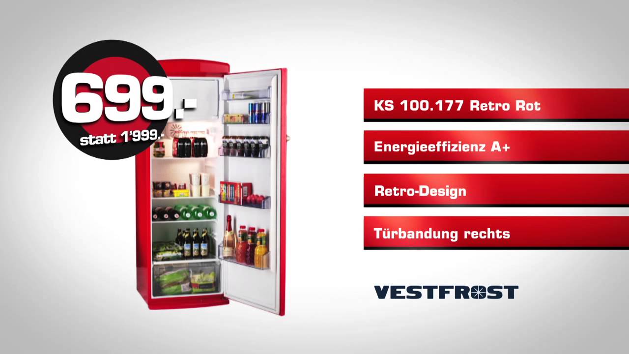 Vestfrost Kühlschrank @nettoshop.ch | KS 100.177 Retro - YouTube
