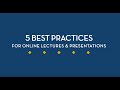 Teaching Tip: Designing Online Lectures and Recorded Presentations