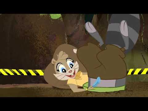 cartoon racoon tickled 2