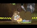 Cartoon racoon tickled 2