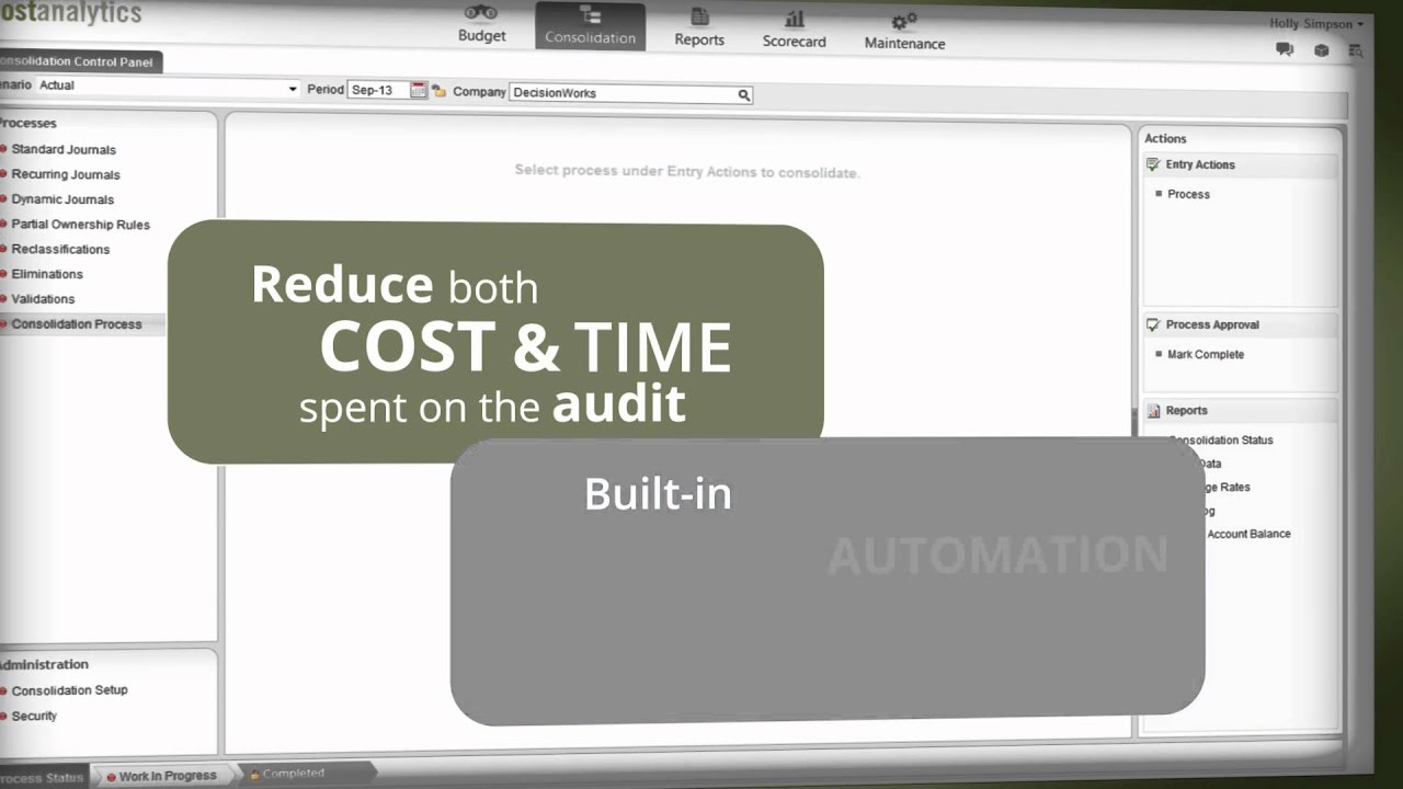 Host Analytics - Close Management Cloud Demo