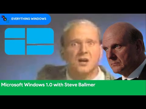 Microsoft Windows 1.0 with Steve Ballmer (1986)