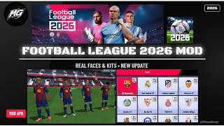 تحديث لعبة Football League 2026 المعدلة | تحميل وجوه حقيقية + أطقم مرخصة screenshot 1