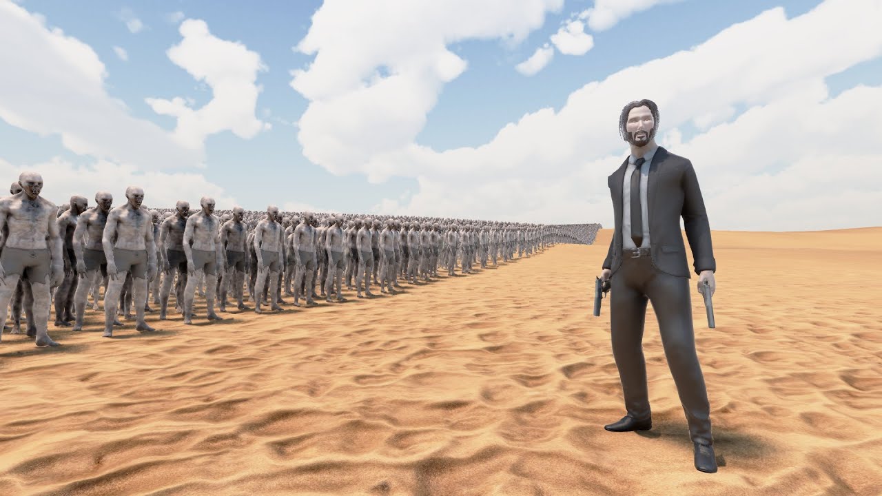 3.5M Zombies Vs John Wick | Ultimate Epic Battle Simulator 2 | UEBS 2