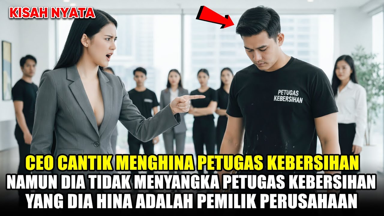 CEO CANTIK MENGHINA PETUGAS KEBERSIHAN - DIA TIDAK TAHU PETUGAS KEBERSIHAN ITU PEMILIK PERUSAHAAN
