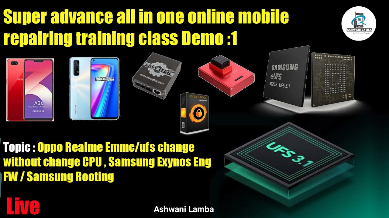 how to change oppo realme emmc live online class demo ashwani lamba