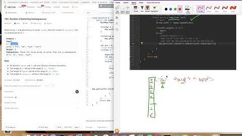 LEETCODE 792 Number of Matching Subsequences (中文 | Java)