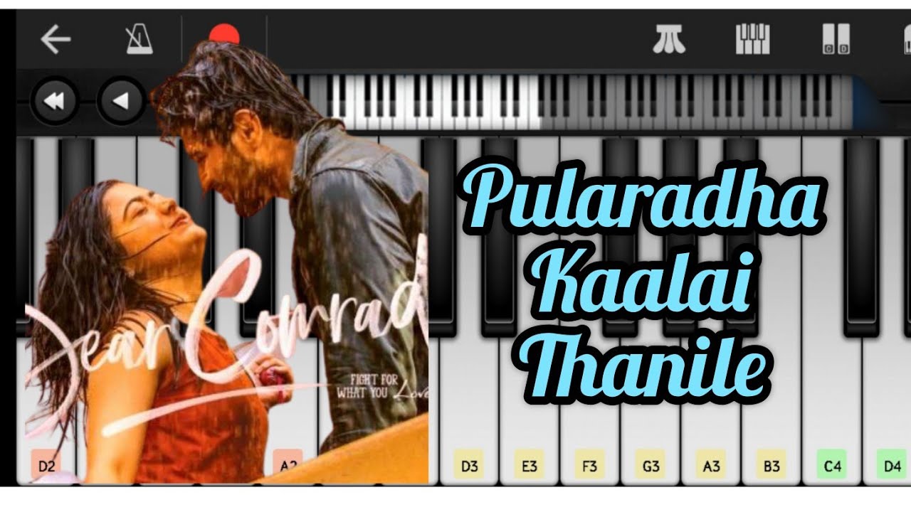 Pularadha Kaalai Thanile | Dear Comrade | Vijay Devorkonda | Rashmika | Easy Piano Tutorial