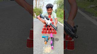 My new mini gun 🔫 and two shotgun 🔥testing short video ￼