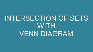 Intersection Of Sets Using Venn Diagram || Operation On Sets || In Hindi/Urdu