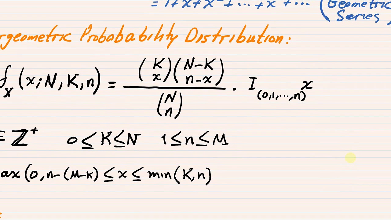 Hypergeometric Distribution Mean And Variance YouTube Hypergeometric Distribution Mean And Variance YouTube