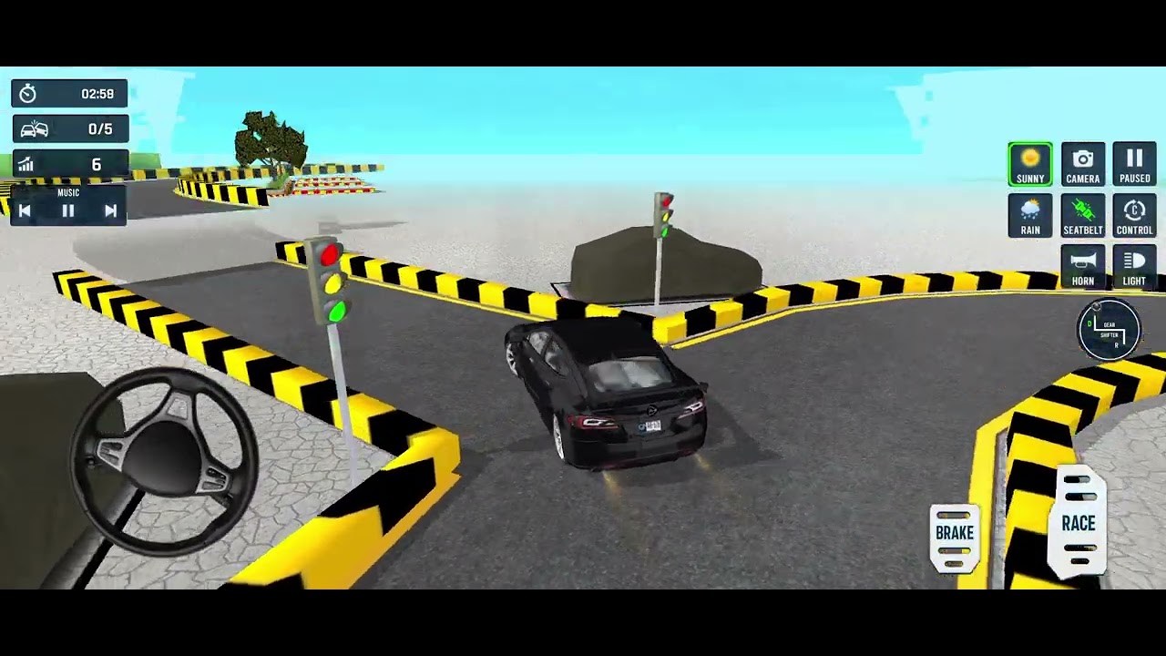 Black driving on ramp road 