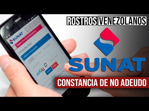 Cómo se tramita la CONSTANCIA DE NO ADEUDO en la Sunat? Para venezolanos en  Perú - YouTube