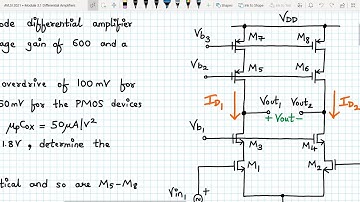 Analog VLSI Design Lecture 35.3: Design of Telescopic Cascode Differential amplifier Part 2