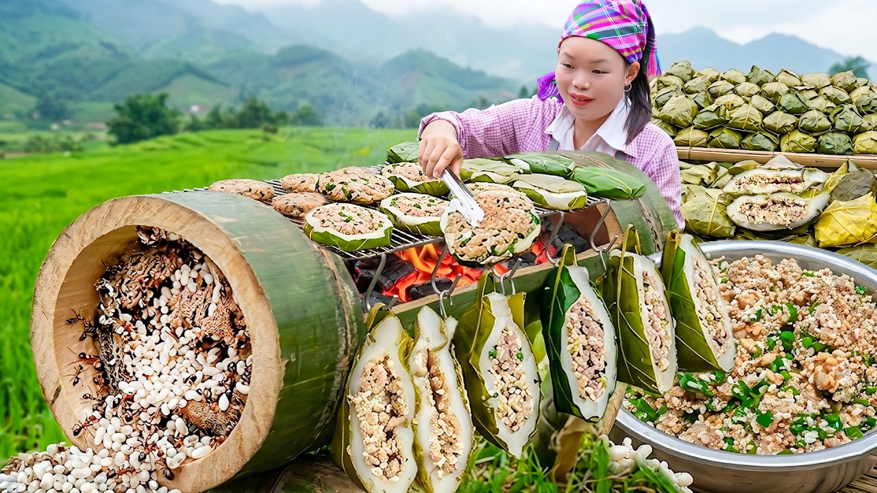 Harvesting Ant Eggs | Making Traditional Ant Egg Cakes to Sell at the Market with Huong