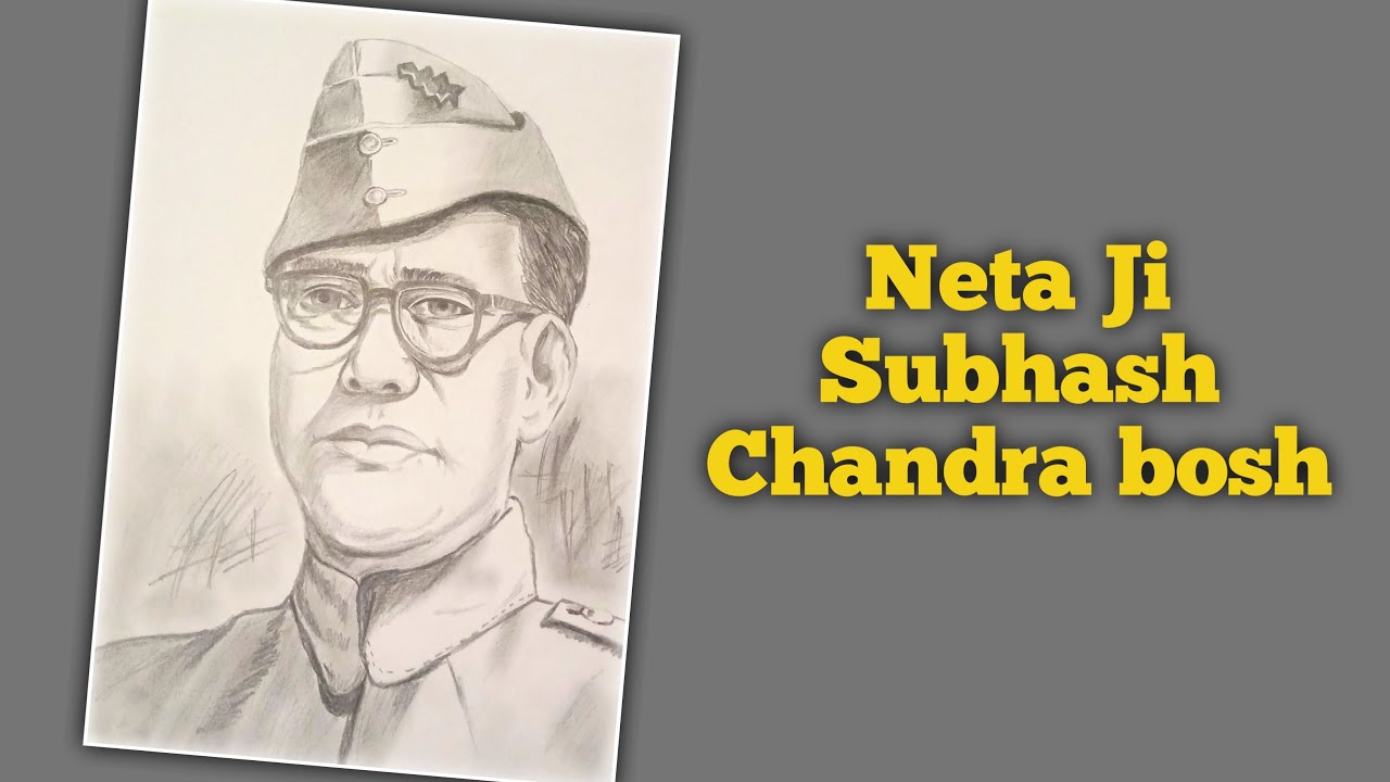 Neta Drawing Neta ji Subhash Chandra bosh drawing | easy pencil sketch | art by Sona ...