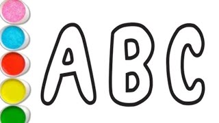 ✨ABCD Drawing &amp; Coloring | Preschool Learning 🎨