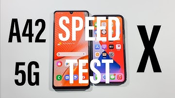 Samsung A42 5G vs Iphone X Speed Test