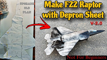 How To Make F22 Raptor With Depron sheets real look 😍 Full Video @KanpurAeromodellingClub