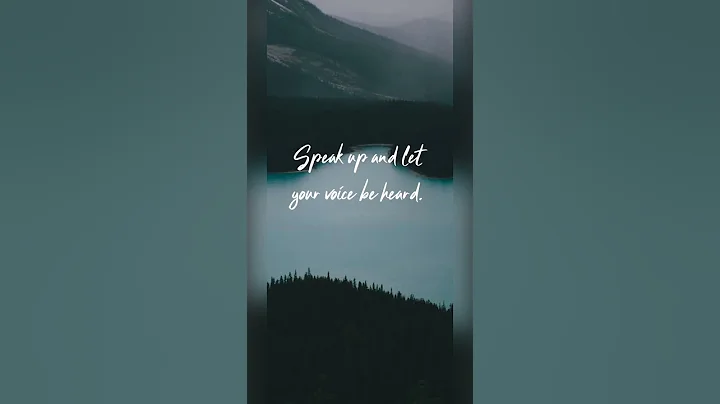 "Your voice matters. Speak up, stand out, and make a difference!"