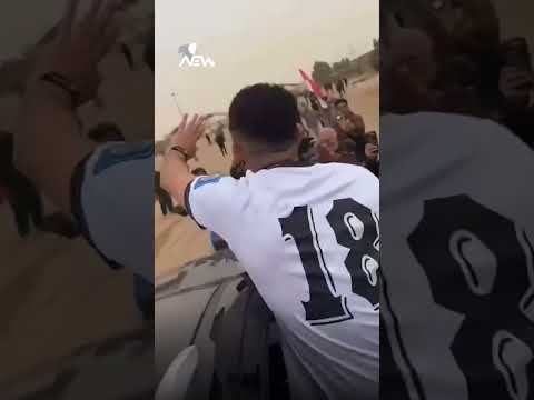 وسط استقبال حار من القوات الأمنية دخول لاعبي منتخبنا الوطني الى العراق عبر منفذ طريبيل في الأنبار