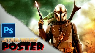 I Made a Star Wars Mandalorian Poster in Photoshop! screenshot 3