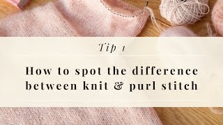 Knit vs Purl Stitch – What’s the Difference? | Knitting Tip 1 @stitchschoolbykika