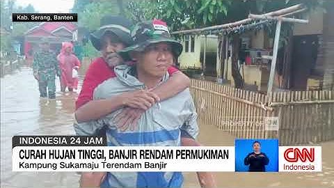 Curah Hujan Tinggi, Banjir Rendam Permukiman di Serang