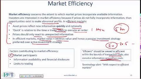 Level I CFA Equity Reading Summary: Market Efficiency