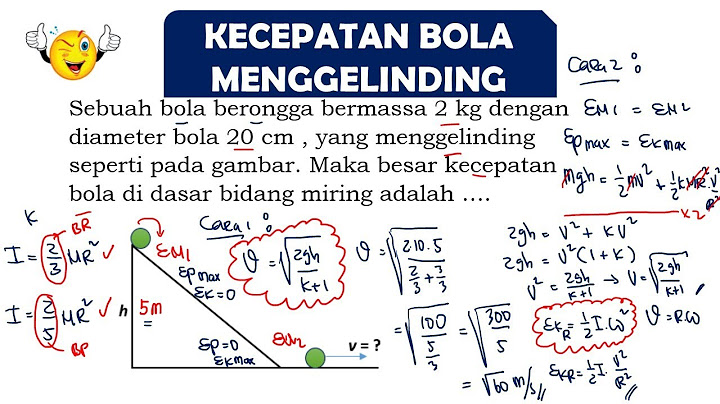 Benda yang meluncur di bidang miring yang licin besar percepatannya dipengaruhi oleh