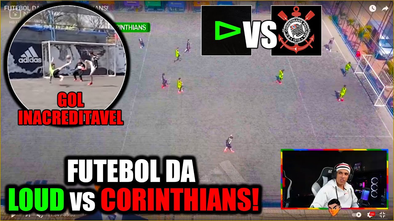 HUDSON AMORIM REAGINDO FUTEBOL DA LOUD vs CORINTHIANS!