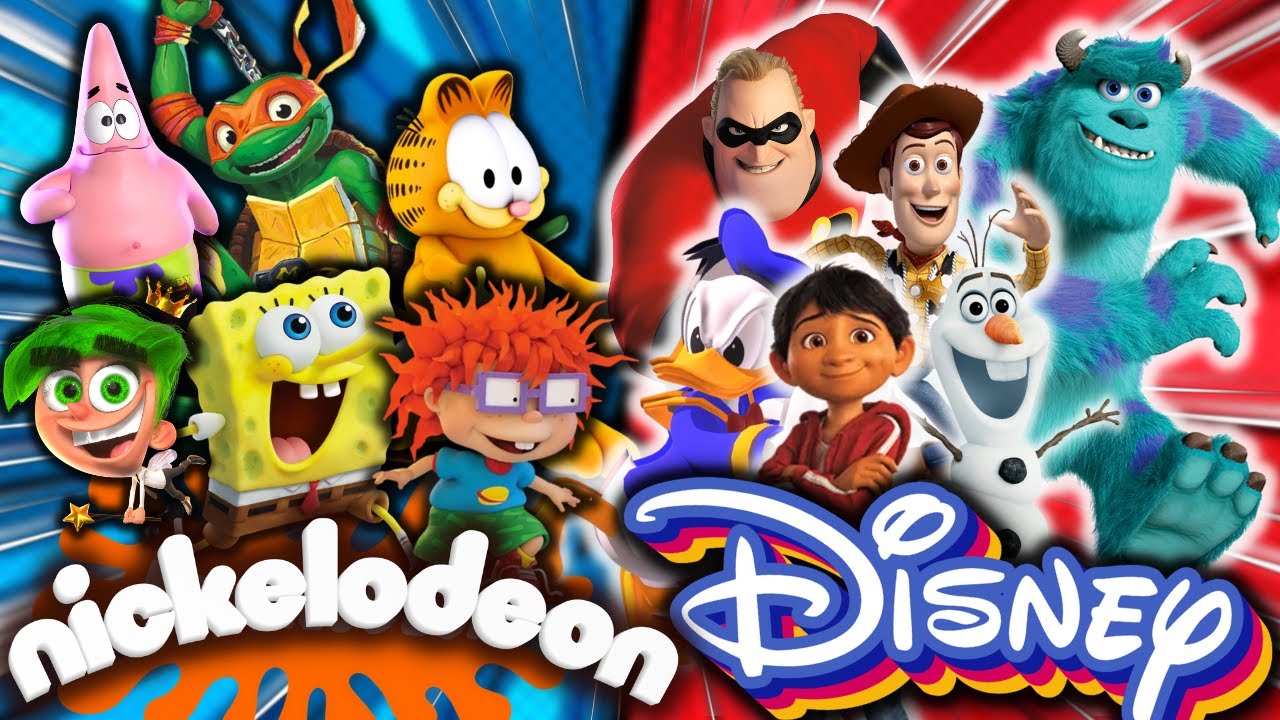 🟠 Nickelodeon vs. Disney🔵 Fitness Race Showdown! 🏁🌟Brain Break for Kids ...