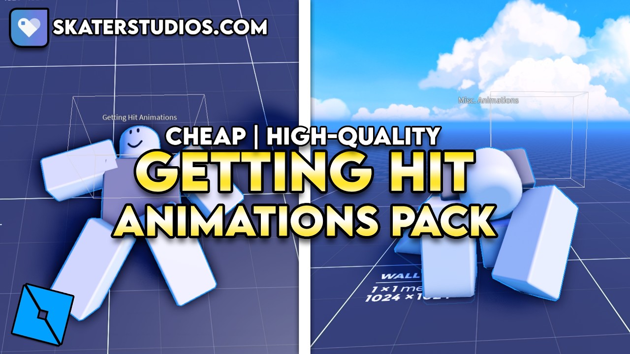 FOR SALE] Getting Hit Animations Pack | Roblox Studio - YouTube
