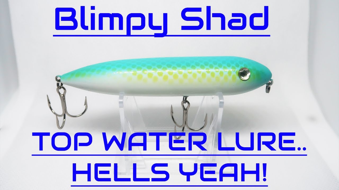 Blimpy Spook Shad Top Water Lure Custom Designed by Chase'n'Bass