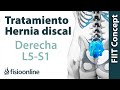 Tratamiento de la hernia discal L5 y S1 derecha o quinta lumbar y sacro