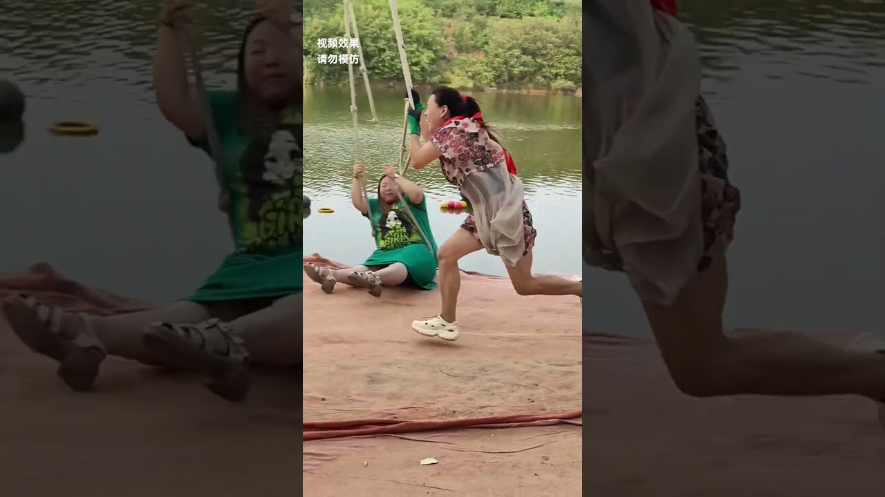This Group Of People Are Not Here To Swing On The Swings But Make A Fool Themselves Swingi