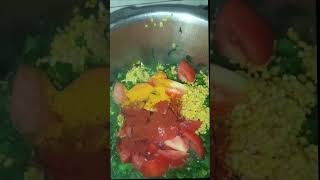 mutton palak mung ki daal ki Sukhi bhaji