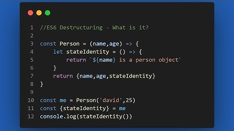 Javascript Lesson | ES6 Destructuring Assignment