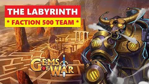 Gems of War THE LABYRINTH Faction 500 Best Delve Team! Pure and Simple Strategy!
