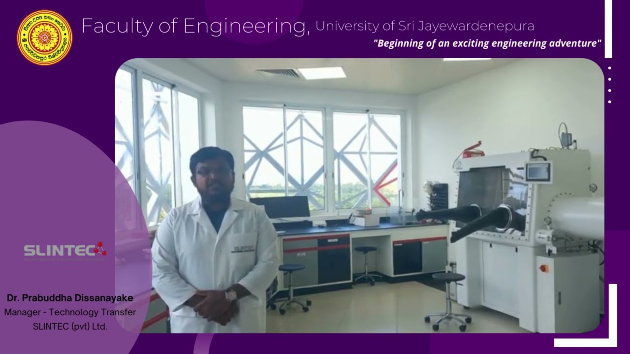 Dr. Prabuddha Dissanayake - Manager Technology Transfer, SLINTEC (pvt) Ltd. talks about FOE, USJ