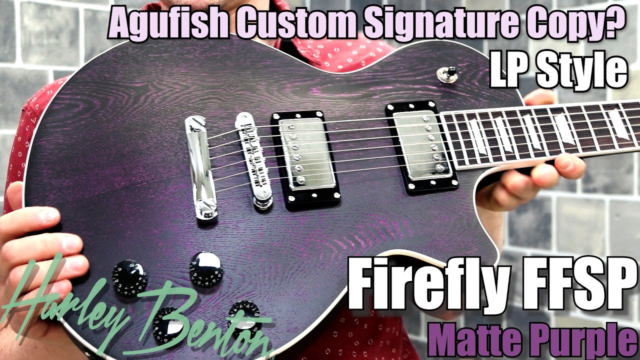 エレキギター ハーレーベントン レフティ LES PAUL style FFSP CLASSIC guitar by Firefly (matte purple