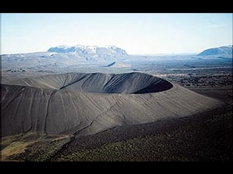 Mývatn lake. Hverfjall volcano, Iceland