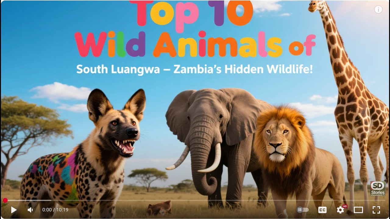 Zambia: 10 Animals South Luangwa | Beast challenge Stories - YouTube