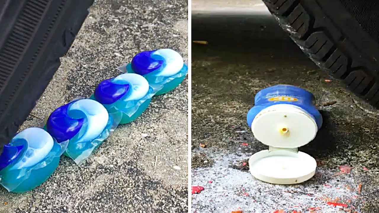 Crushing Crunchy & Soft Things by Car #4 | БОМБЫ ДЛЯ ВАННЫ - ЦВЕТОЧНЫЕ ПЕНЫ и БОЛЬШЕ!